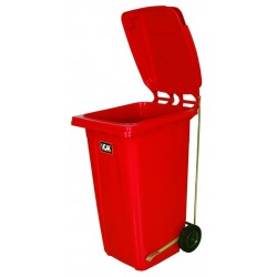 240 Litre Çöp Konteyneri Pedallı - Tekerlekli