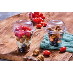 Milkshake Pet Bardak + Bombe Delikli Kapak 100 Adet 300 Cc 95 Çap 