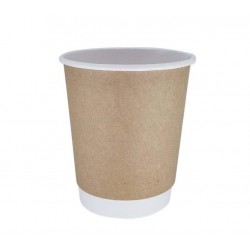 8 Oz Kraft Double Wall Karton Bardak