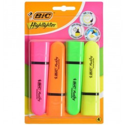 Bic Fosforlu Kalem Karışık Renk 4'lü Paket