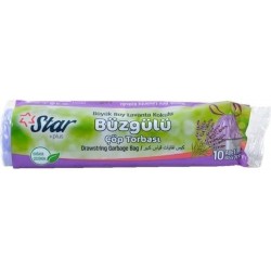 Star Büyük Boy Lavanta Kokulu Büzgülü Çöp Torbası 65x70 cm 