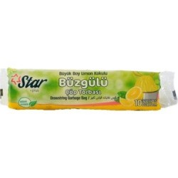 Star Büyük Boy Limon Kokulu Büzgülü Çöp Torbası 65x70 cm