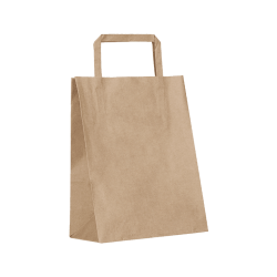 Kraft Kağıt Çanta 28 x 16 x 29 Cm Flat Saplı 250 Adet