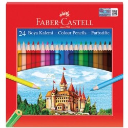 Faber-Castell Kuru Boya Kalemi 24 Renk Tam Boy