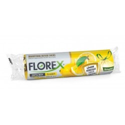 Florex Limon Kokulu Büzgülü Orta Boy Çöp Poşeti 55cm x 60cm