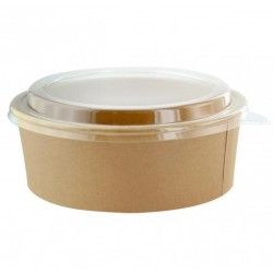 Kraft Karton Kase ve Kapak 38 Oz 50 Adet