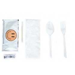 Lüks Plastik 6'lı Yemek Seti 100 Adet 