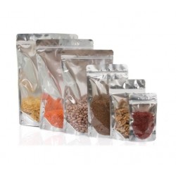 Şeffaf Metalize Doypack Kilitli Poşet 11 cm x 18,5 cm 
