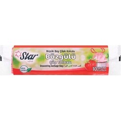 Star Büyük Boy Çilek Kokulu Büzgülü Çöp Torbası 65x70 cm 