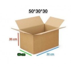 Taşıma Kolisi Baskısız 50 cm x 30 cm x 30 cm - Çift Oluklu 10 Adet