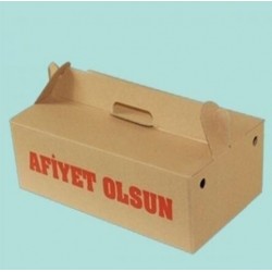 Uzun Lahmacun Kutusu Oluklu - 100 Adet